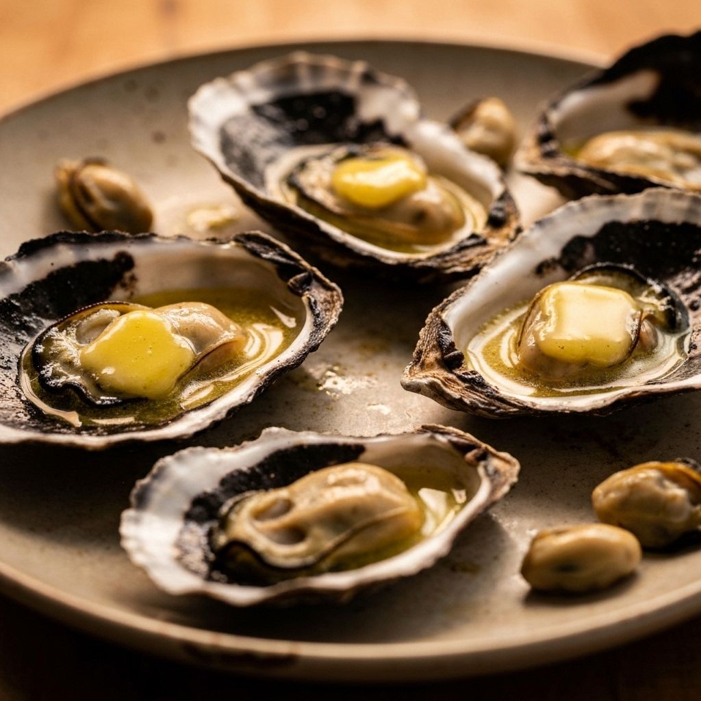 Charred Oysters With Chile Butter